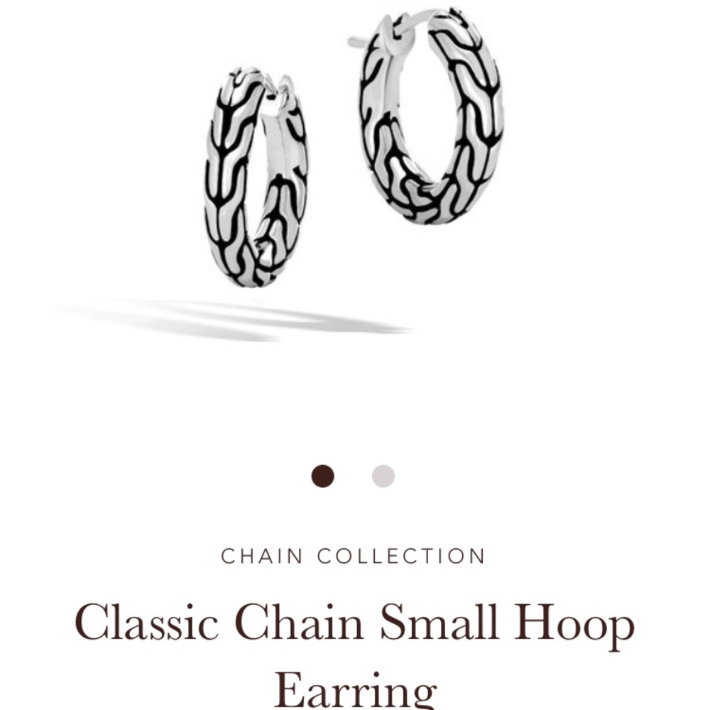 John hardy- silver hoops